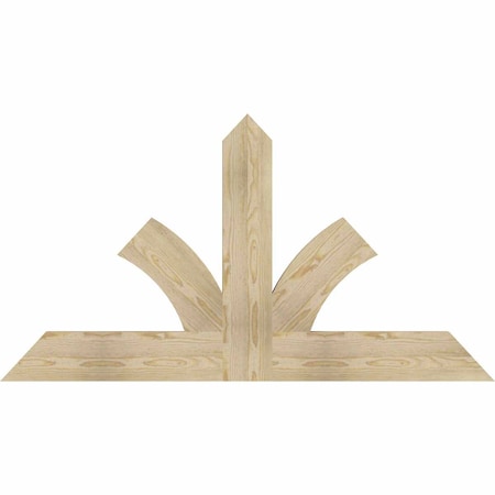 Ekena Millwork Richland Rough Sawn Timber Gable Bracket, Douglas Fir, 60"W x 32"H x 2"D x 6"F, 13/12 Pitch GBW060X32X0206RIC00RDF